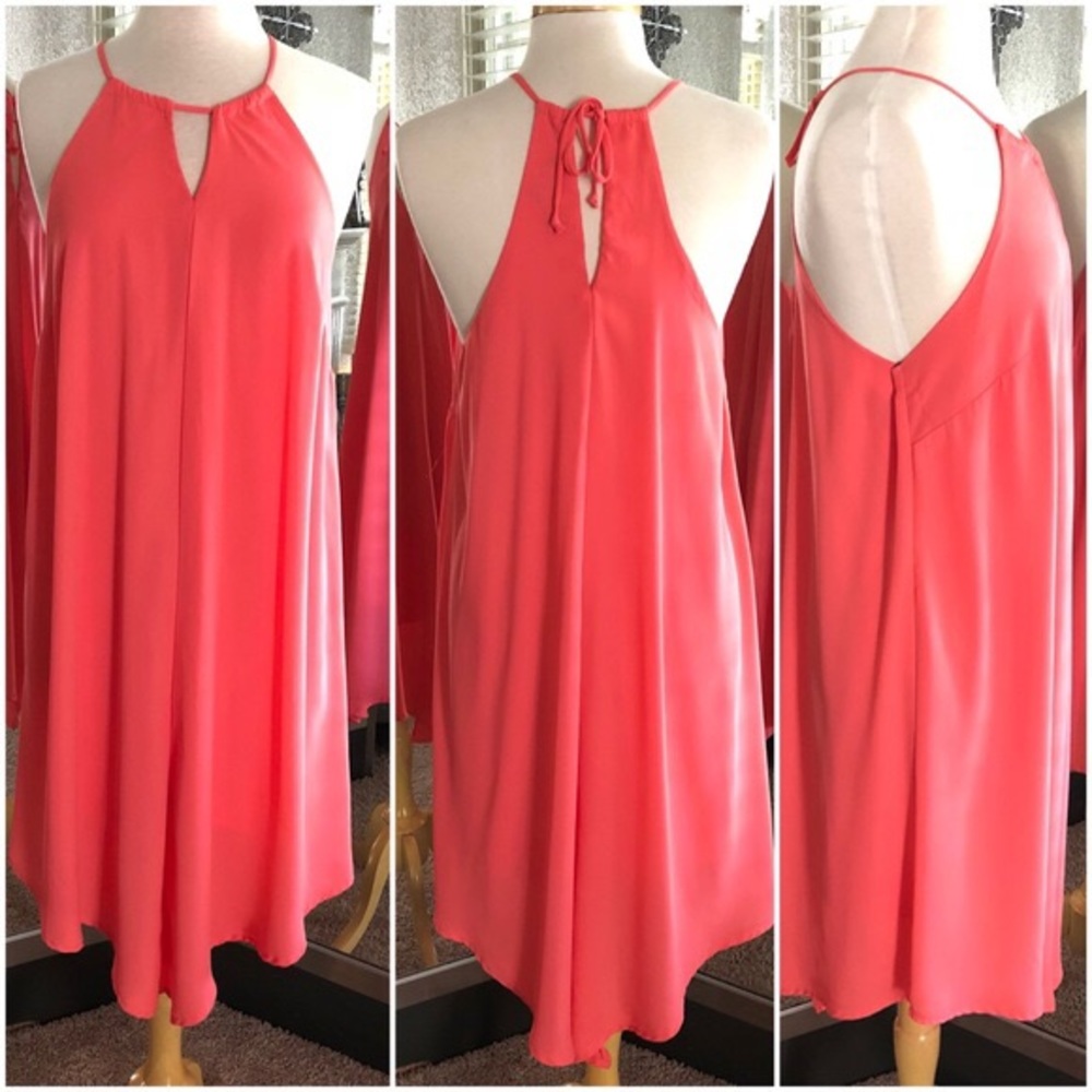 Chiffon Coral Dress New